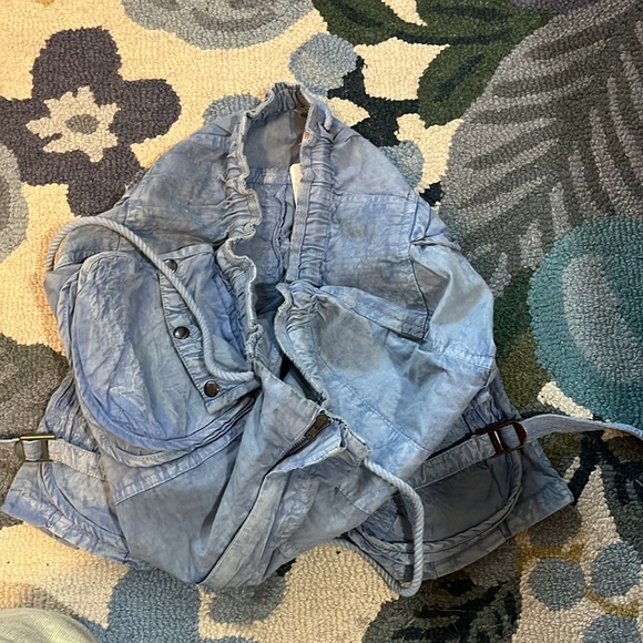 Free People Moon Bay Parachute Shorts in Cashmere Blue Sz Small NWT - Picture 10 of 12